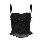 Sweetheart neck pendant cami top