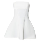 Backless zip-up tube mini dress