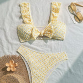 Ruffle v neck bikini swimwear