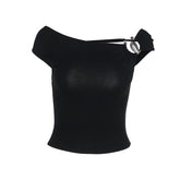 Backless solid short sleeve o ring top