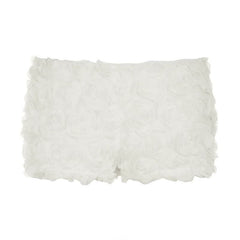 Flower applique low rise short pant