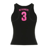 Round neck “HEYOUNGIRL 3â€?pattern top