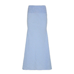 Plaid smocked zip-up contrast maxi skirt