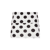 Polka dot A line contrast mini skirt