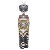 Backless abstract print maxi dress