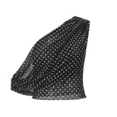 Polka dot one shoulder mesh top
