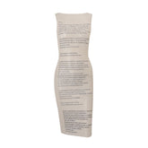 Sleeveless letter print button mesh maxi dress