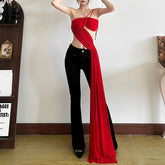 Self tie backless ruched mesh top