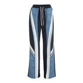 Drawstring pocket medium rise straight leg pant