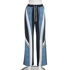 Drawstring pocket medium rise straight leg pant
