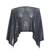 Polka dot see through off shoulder sheer mesh top