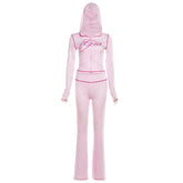 Hoodie long sleeve letter print pant set