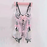 Bowknot ruffle lace hem cami top