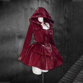 Long sleeve hoodie PU leather halter zip-up 2 piece mini dress