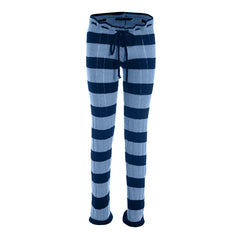 Striped drawstring knitted low rise pant