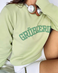 "Grüblerin" Rundhals-Sweatshirt â€?Alles wird gut.