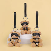 Harness PU leather fluffy o ring decor accessory