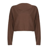 Long sleeve knitted solid top