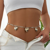Heart pendant solid waist chain