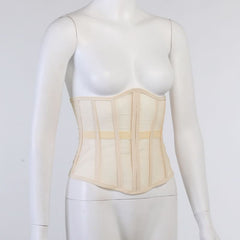 Lace up corset mesh top
