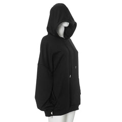 Hoodie drawstring long sleeve gloves pocket top