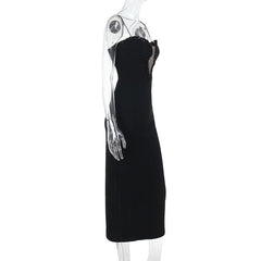 Spaghetti strap glitter maxi dress
