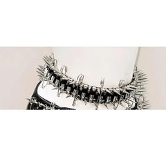 O ring rivet applique cross front belt top