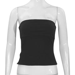 Solid slit backless tube top