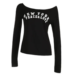 Long sleeve letter pattern top