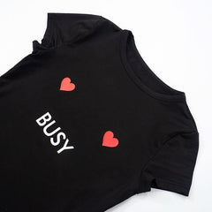 Short sleeve letter pattern top
