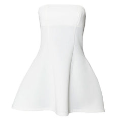 Backless zip-up tube mini dress