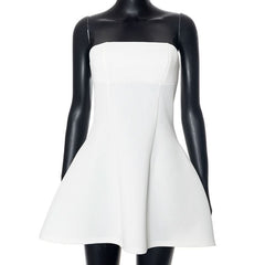 Backless zip-up tube mini dress
