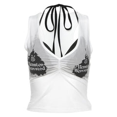 Halter padded 2 piece tank top
