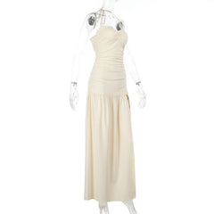 Ruched halter high slit maxi dress