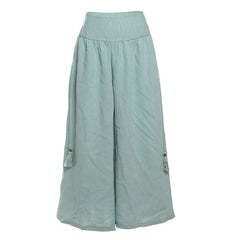 High rise zip up wide leg pant