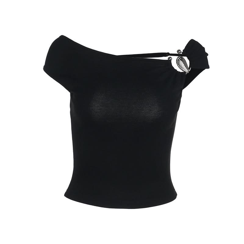 Backless solid short sleeve o ring top