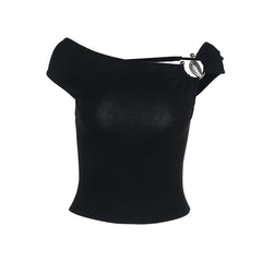 Backless solid short sleeve o ring top