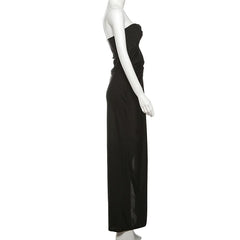 Sweetheart neck hollow out ruched tube cut out maxi dress