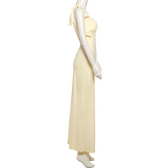 Self tie v neck ruched backless maxi dress