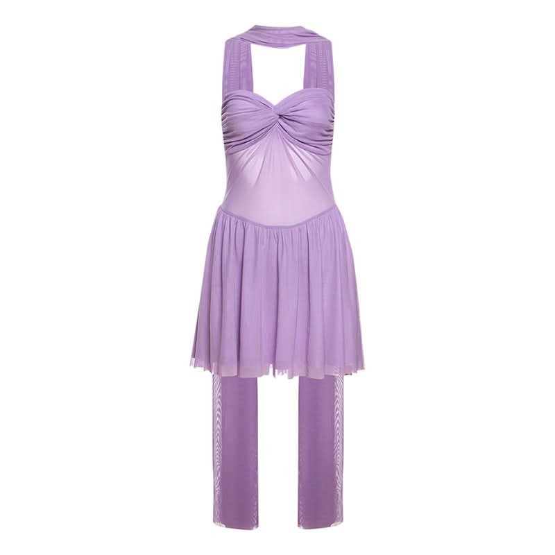 Ruched sweetheart neck mesh tube mini dress