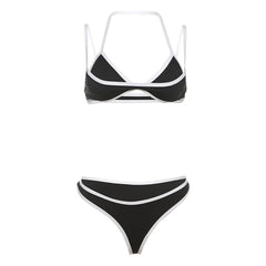 Halter v neck backless cami bikini swimwear