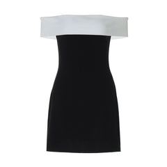 Off shoulder backless tube mini dress
