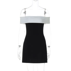 Off shoulder backless tube mini dress