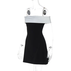 Off shoulder backless tube mini dress