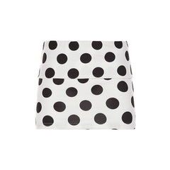 Polka dot A line contrast mini skirt