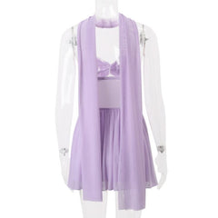 Sweetheart neck mesh solid backless mini dress