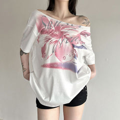 Short sleeve flower print top