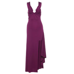 High slit o ring cami maxi dress