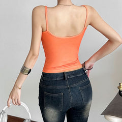 U neck abstract cami top