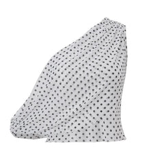Polka dot one shoulder mesh top